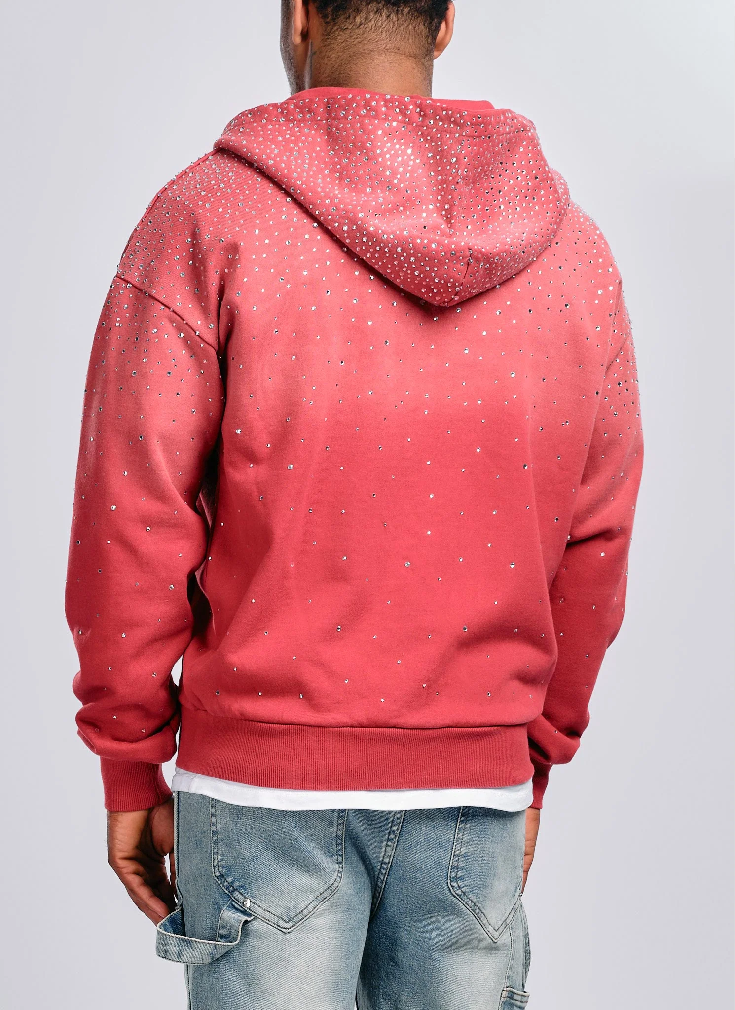 Vintage Flooded VVS Zip Hoodie - Red - Image 4