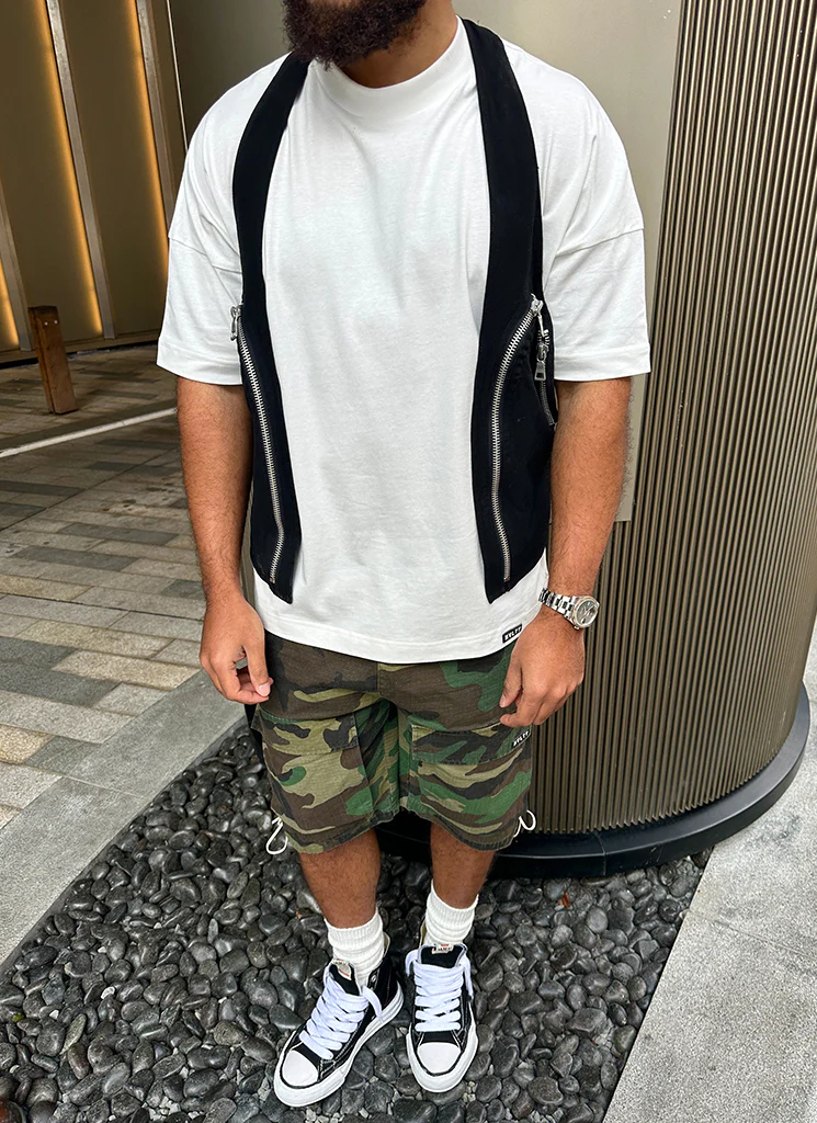 Vintage Lace Cargo Shorts - Camo - Image 9