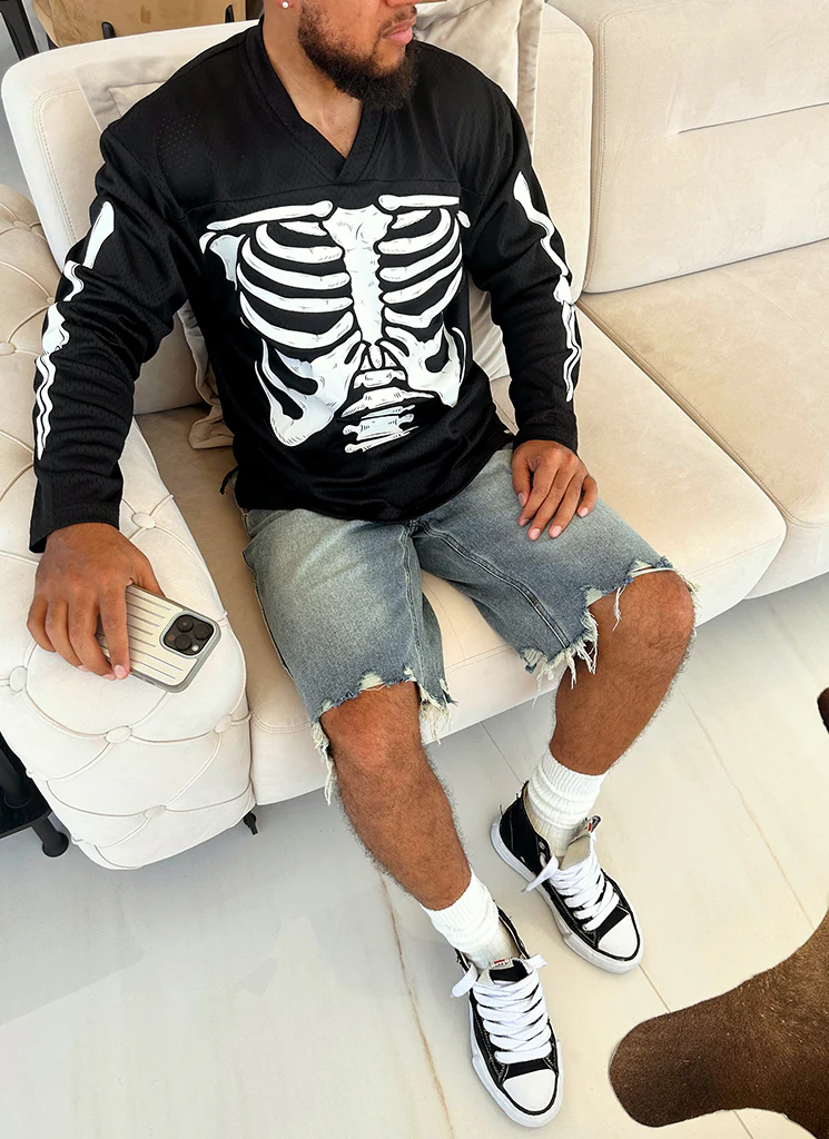 Vintage Skeleton Jersey - Black - Image 3