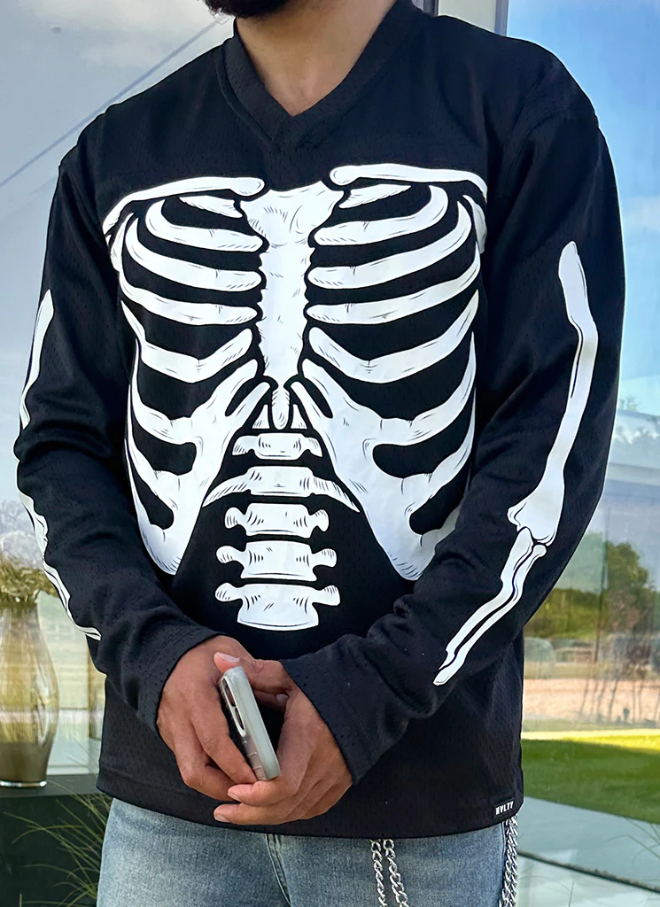Vintage Skeleton Jersey - Black - Image 4