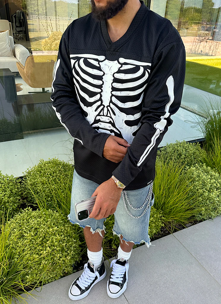 Vintage Skeleton Jersey - Black - Image 6