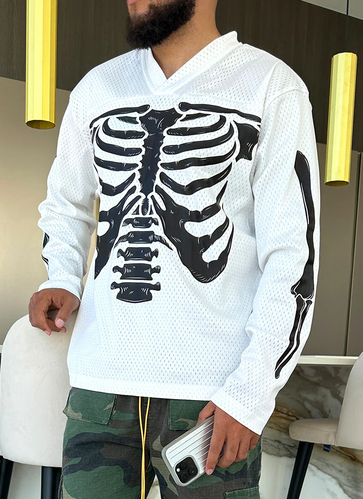 Vintage Skeleton Jersey - White - Image 4