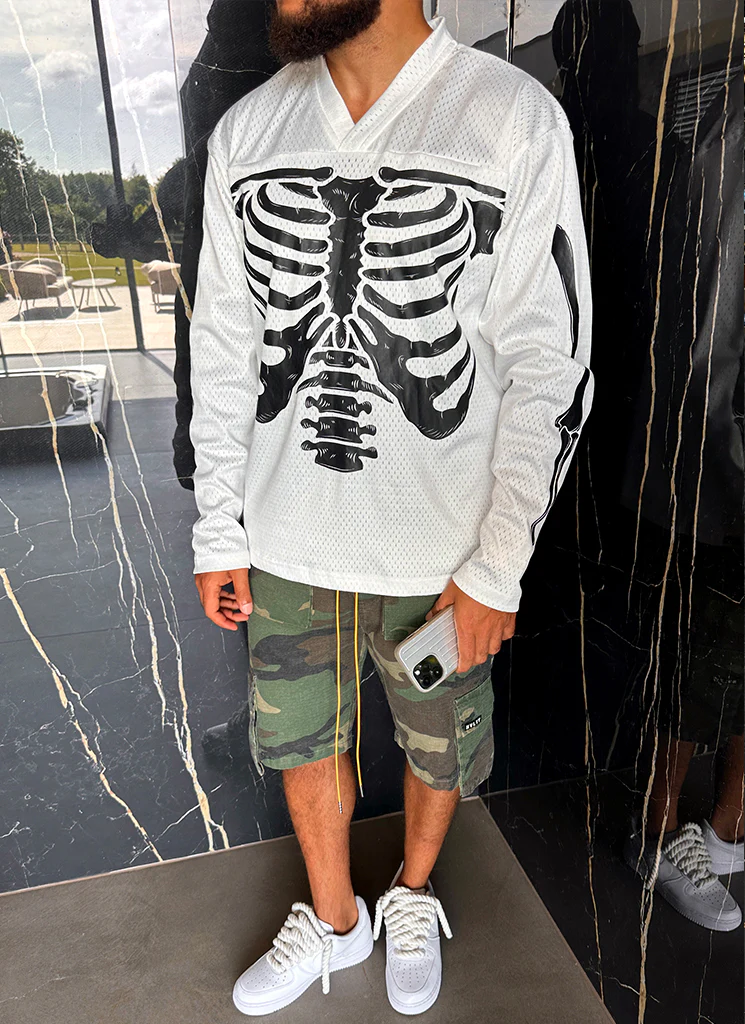 Vintage Skeleton Jersey - White - Image 8