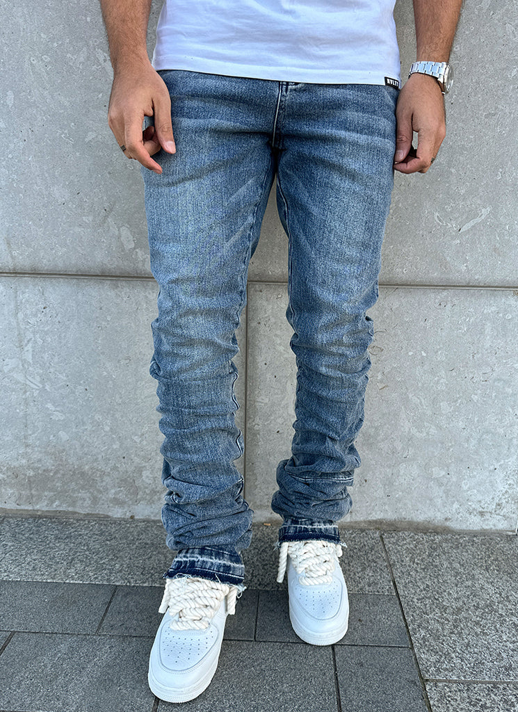 Vintage Stacked Jeans - Blue - Image 8