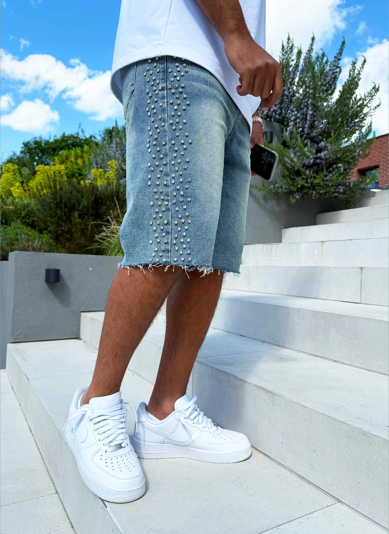 Vintage VVS Denim Shorts - Blue - Image 11