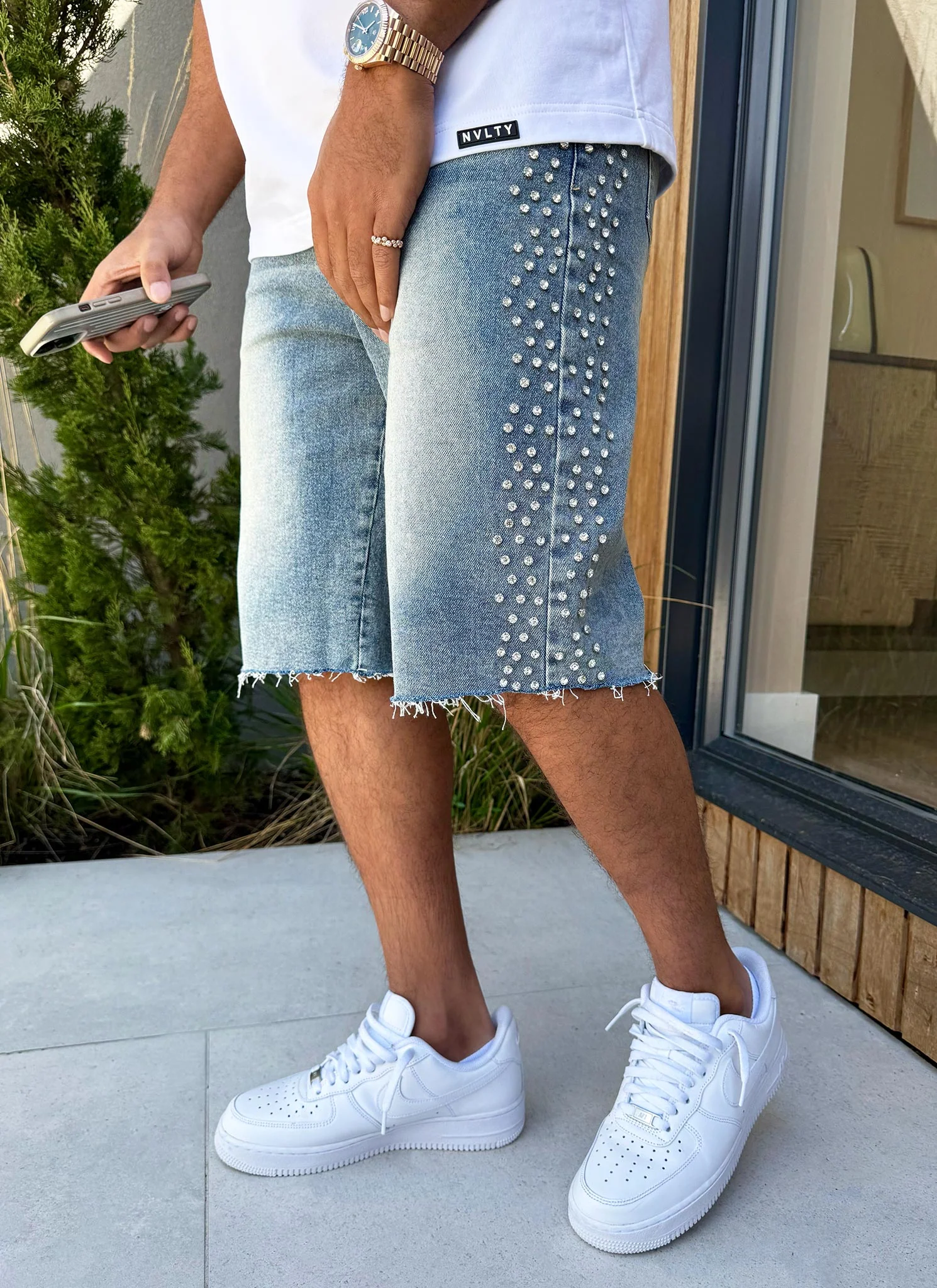 Vintage VVS Denim Shorts - Blue - Image 5
