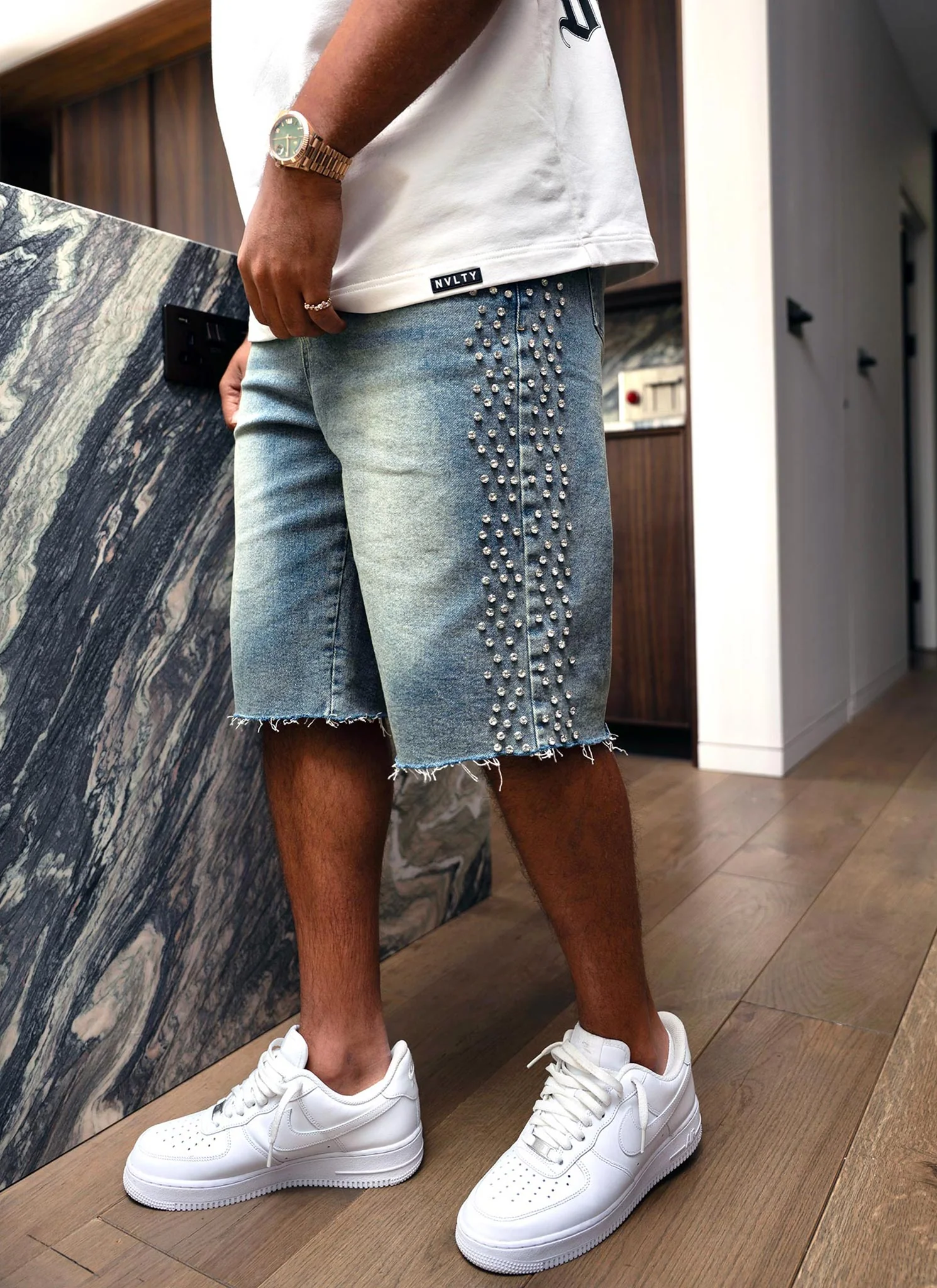 Vintage VVS Denim Shorts - Blue - Image 7