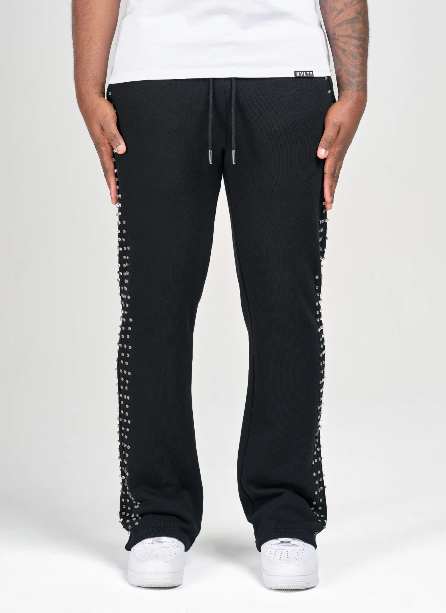 Vintage VVS Flare Joggers - Black - Image 3