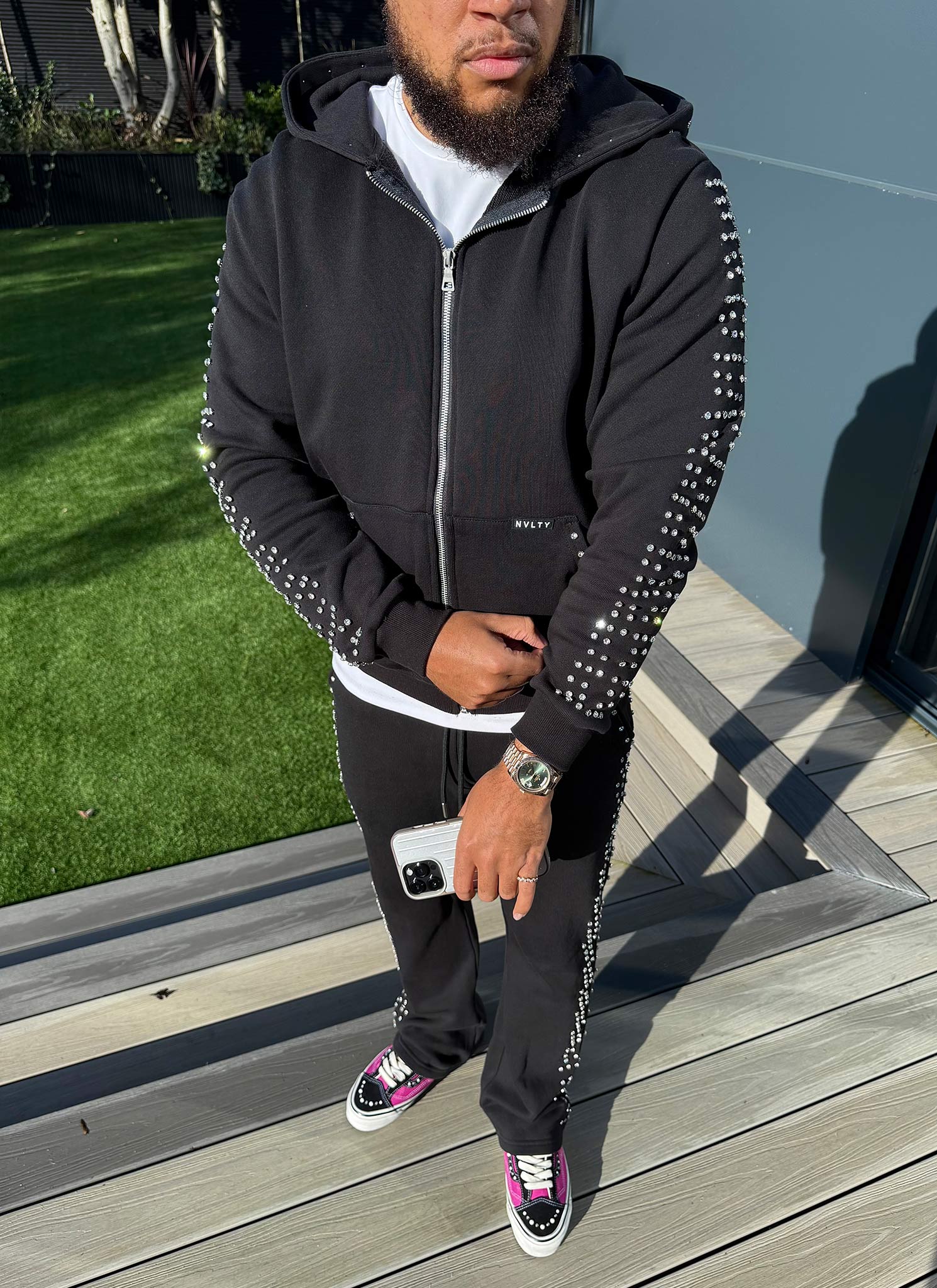 Vintage VVS Flare Joggers - Black - Image 6