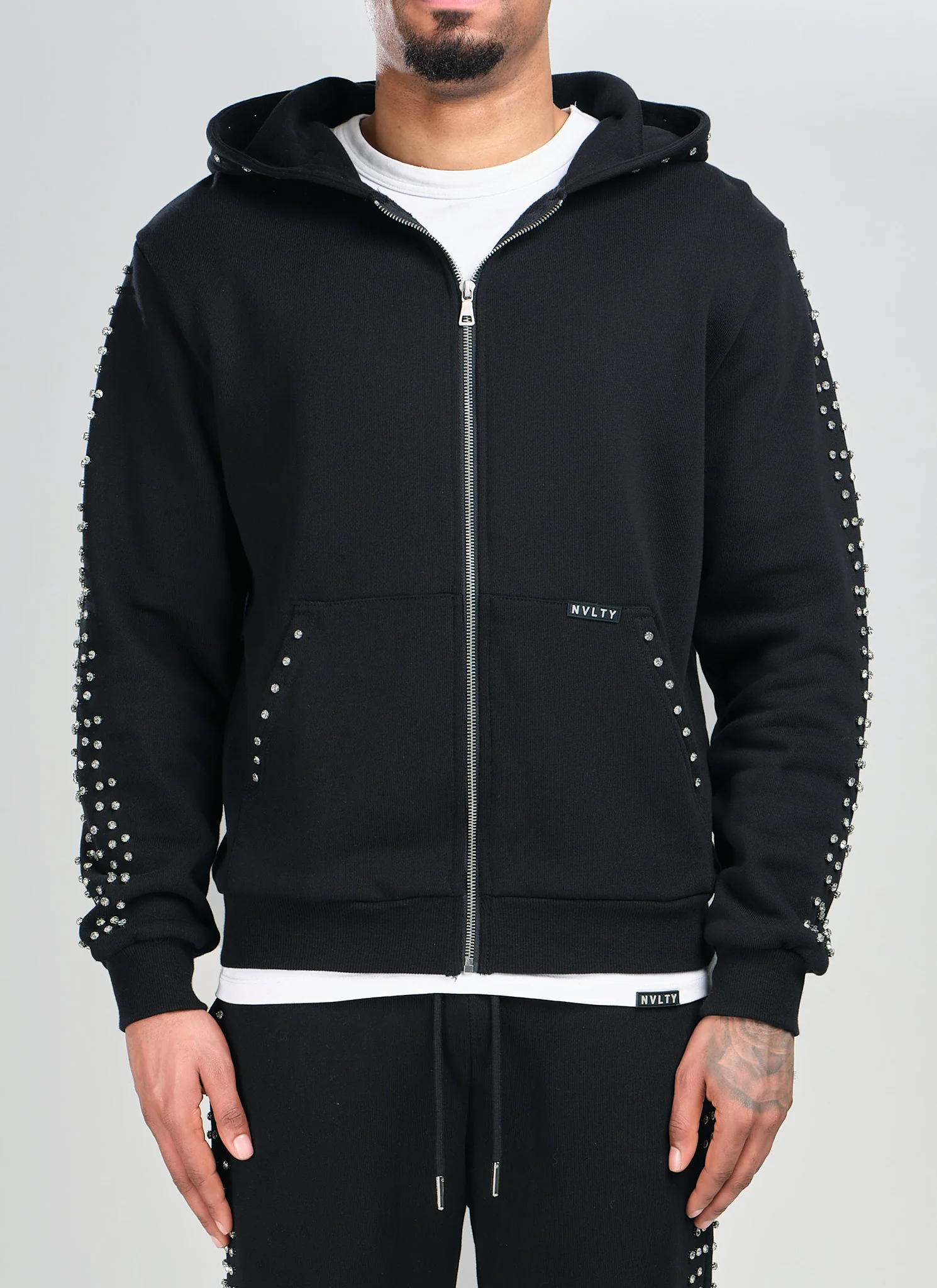 Vintage VVS Zip Hoodie - Black - Image 3