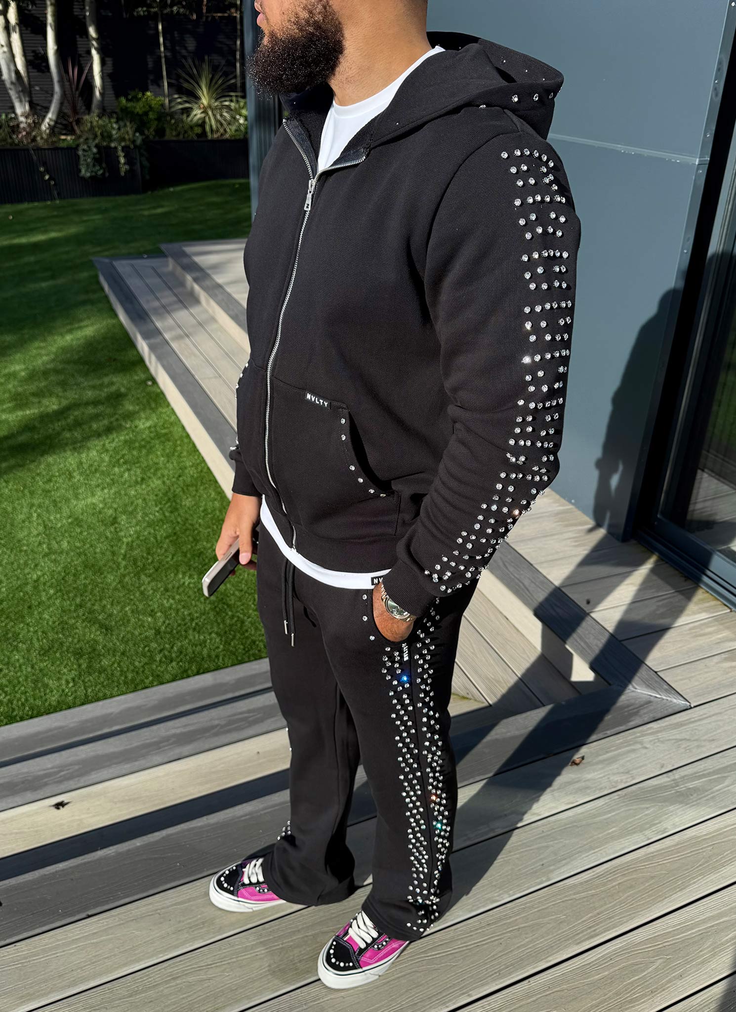 Vintage VVS Zip Hoodie - Black - Image 6
