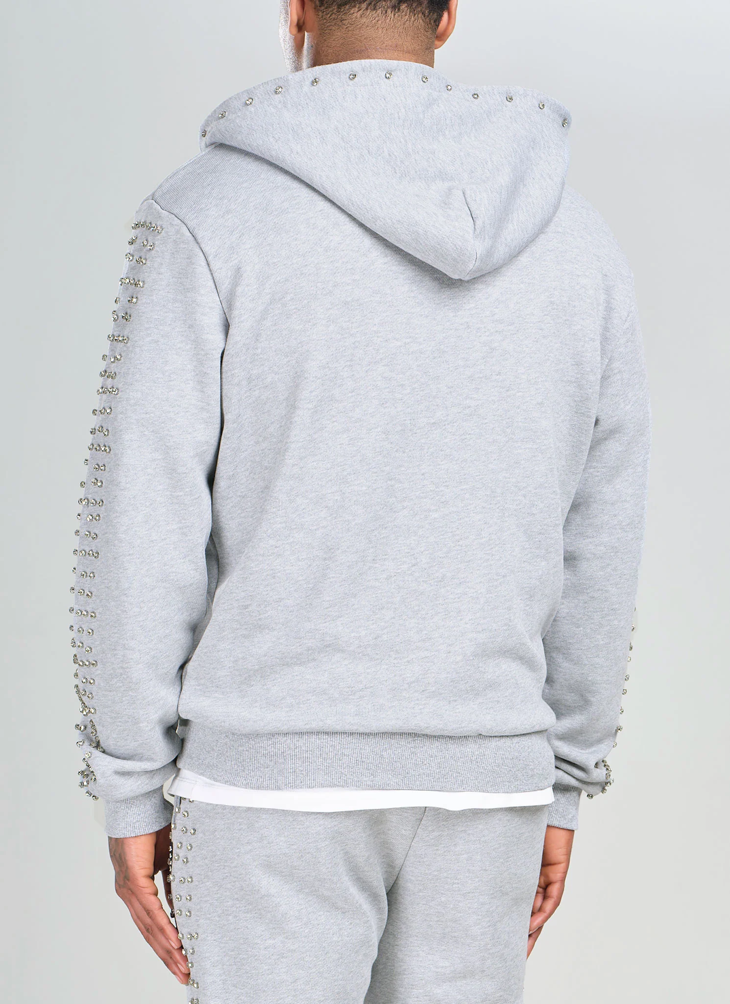 Vintage VVS Zip Hoodie - Grey - Image 5
