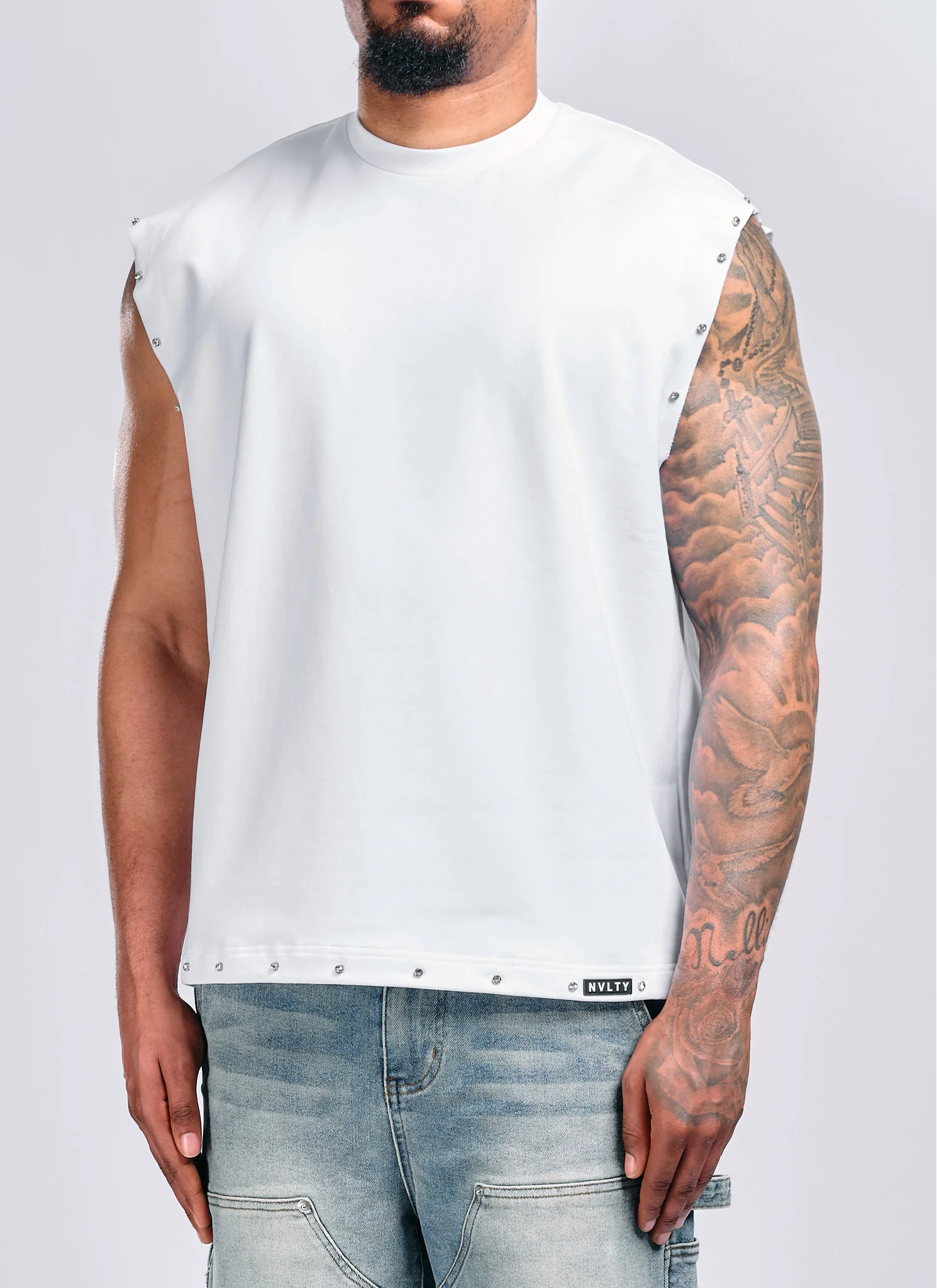 VVS Sleeveless T-Shirt - White - Image 2